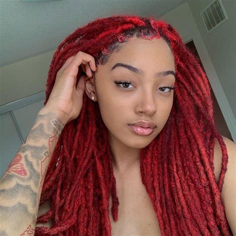 dark red dreads